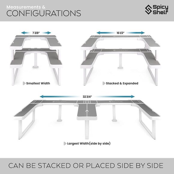 Deluxe - Expandable Spice Rack and Stackable Cabinet & Pantry Organizer 1 Set of - Picture 3 of 9